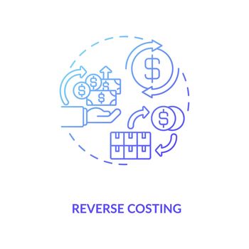 Cost reduction concept icon