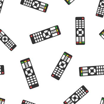 Remote control icon seamless pattern background. Infrared controller vector illustration on white isolated background. Tv keypad business concept.