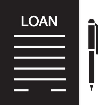 Loan agreement glyph icon