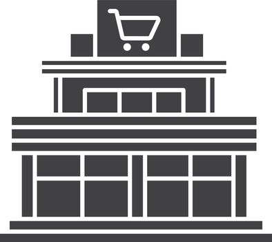 Shopping center glyph icon