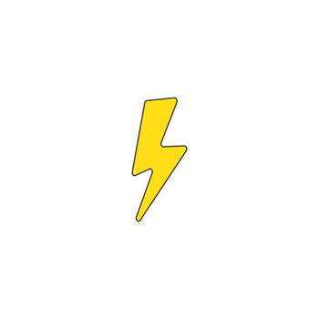 Thunder icon. Lightning vector isolated. Modern simple flat warning sign. Electr icty nternet concept. Trendy nature vector electricty symbol for website design, web button. Logo thunder illustation.