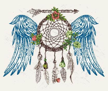 dream catcher with wings