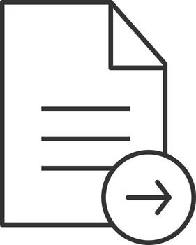 Send document linear icon