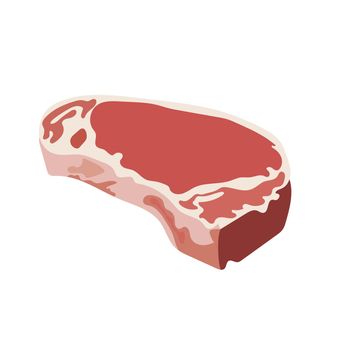 Vector design of raw beef cut