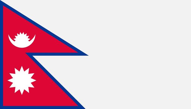 Nepal flag icon in flat style. National sign vector illustration. Politic business concept.