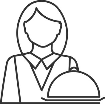 Waitress linear icon