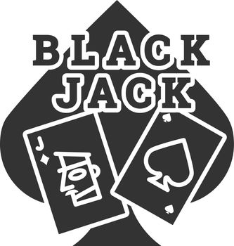 Blackjack glyph icon