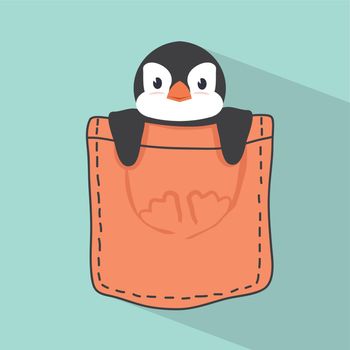 Cute Penguin in pocket