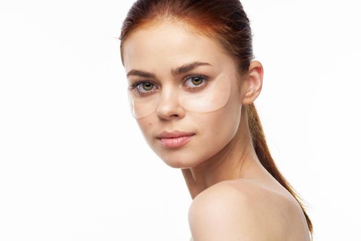 woman with clean skin collagen facial health care close-up