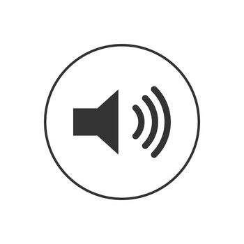 Audio speaker volume related glyph vector icon