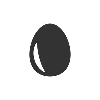 Egg icon in flat style. Breakfast vector illustration on white isolated background. Eggshell business concept.
