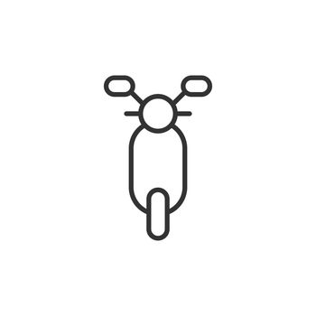 Motorbike icon in flat style. Scooter vector illustration on white isolated background. Moped vehicle business concept.
