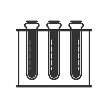Test tube icon. Vector illustration, flat design.