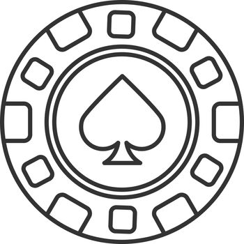 Casino chip linear icon