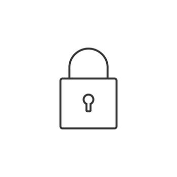Lock, Encryption icon. Vector illustration, flat design.