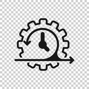 Agile icon in flat style. Flexible vector illustration on white isolated background. Arrow cycle business concept.