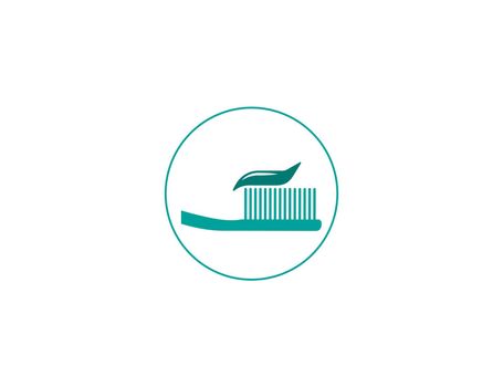 Brush, cleaning, toothbrush, toothpaste icon. Vector illustration.