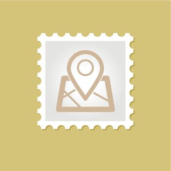Map Marker vector stamp 