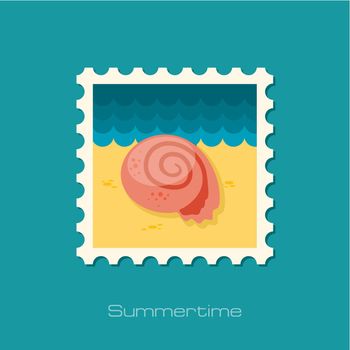 Seashell flat stamp
