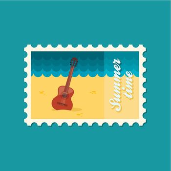 Guitar Beach flat stamp