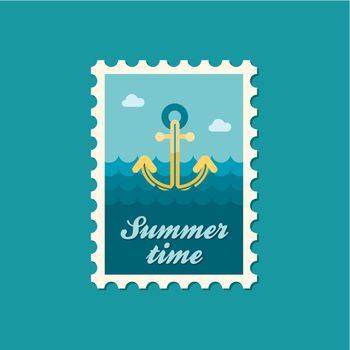 Anchor flat stamp, summertime