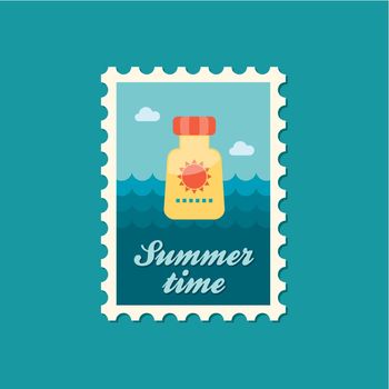 Sunscreen flat stamp, summertime