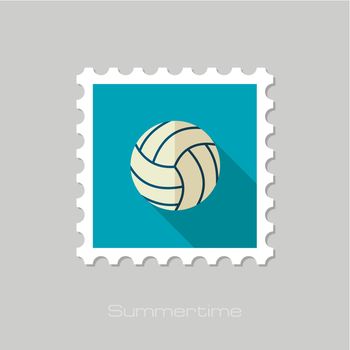 Volleyball flat stamp. Summer. Vacation
