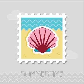 Seashell flat stamp