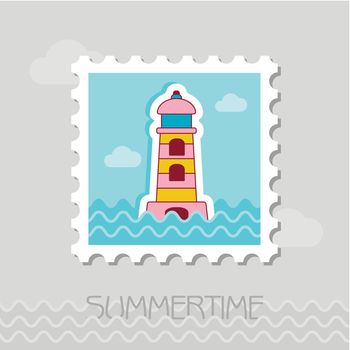 Lighthouse flat stamp