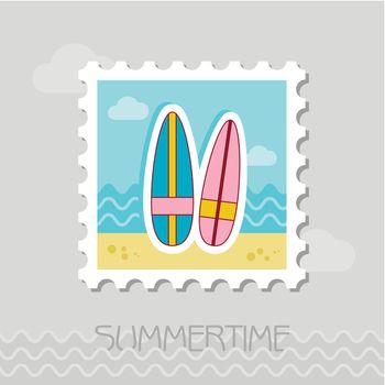 Surfboard flat stamp