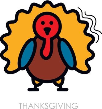 Turkey icon. Harvest. Thanksgiving vector illustration, eps 10