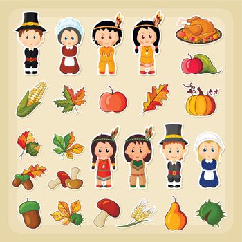 Thanksgiving Harvest icon set