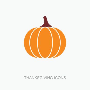 Pumpkin icon, Harvest Thanksgiving vector