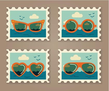 Summer stamps glasses