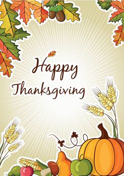 Happy Thanksgiving Day celebration flyer