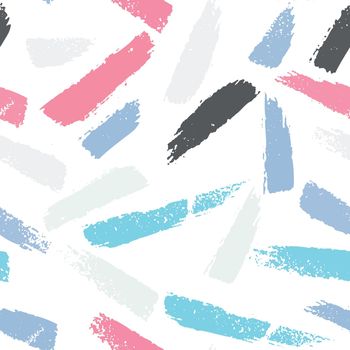 Summer Seamless pattern with abstract ornament. Colorful ink Dry brush. Pastel colors. Hand drawn background.