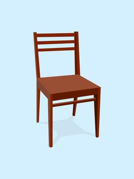 Chair wood classic detailed single object realistic design vector illustration