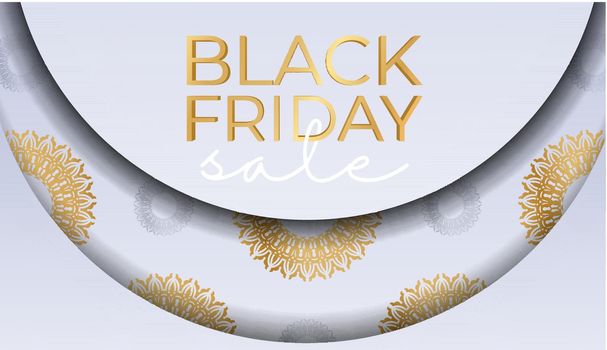 Beige Black Friday Celebration Poster with Geometric Ornament