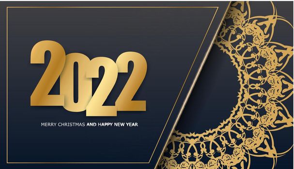 2022 brochure merry christmas black with vintage gold ornament