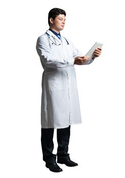 doctor with a tablet computer