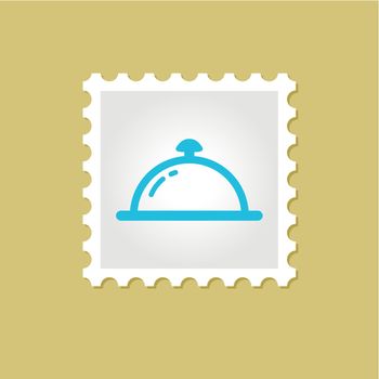 Restaurant Cloche vector stamp