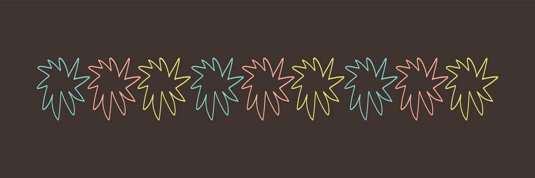 Firework illustrator brush vector doodle seamless pattern brush set