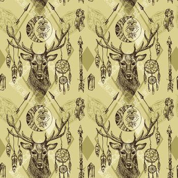 seamless pattern deer