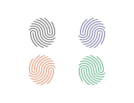Fingerprint, valid, identify icon. Vector illustration. flat design.