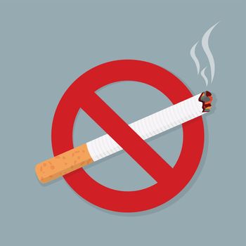No Smoking Sign isolated on grey background