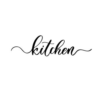 Kitchen - hand drawn calligraphy and lettering inscription