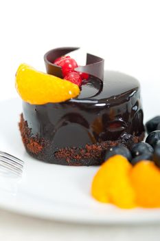 chocolate and fruit cake