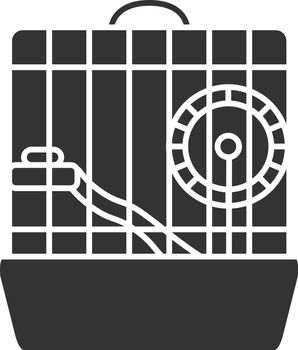 Hamster cage glyph icon