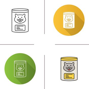 Canned cat food icon