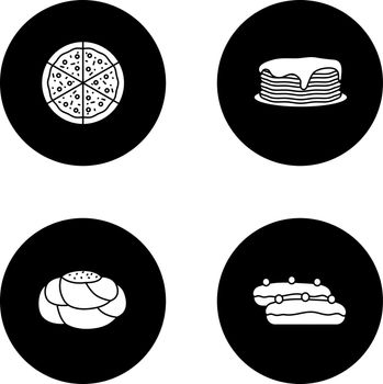 Bakery glyph icons set